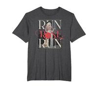 Run Rose Run Guitarra Dolly Parton Camiseta, Hombre Tallas Grandes, Jaspeado Oscuro, 4X Alto