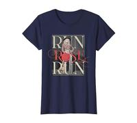 Run Rose Run Guitarra Dolly Parton Camiseta, Mujer, Azul Marino, L