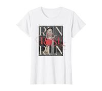 Run Rose Run Guitarra Dolly Parton Camiseta, Mujer, Blanco, L