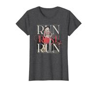 Run Rose Run Guitarra Dolly Parton Camiseta, Mujer, Jaspeado Oscuro, L