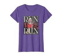 Run Rose Run Guitarra Dolly Parton Camiseta, Mujer, Morado Jaspeado, S