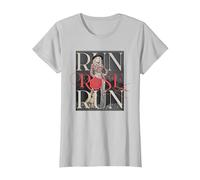 Run Rose Run Guitarra Dolly Parton Camiseta, Mujer, Plata, L