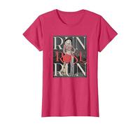 Run Rose Run Guitarra Dolly Parton Camiseta, Mujer, Rojo Jaspeado, L
