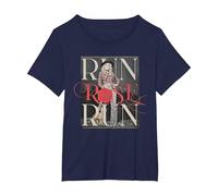 Run Rose Run Guitarra Dolly Parton Camiseta, Mujer Tallas Grandes, Azul Marino, 1XL Grande