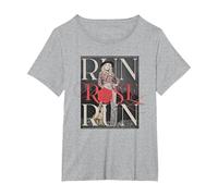 Run Rose Run Guitarra Dolly Parton Camiseta, Mujer Tallas Grandes, Gris Jaspeado, 1XL Grande