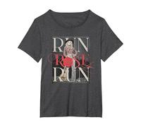 Run Rose Run Guitarra Dolly Parton Camiseta, Mujer Tallas Grandes, Jaspeado Oscuro, 1XL Grande