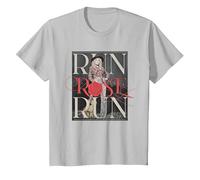 Run Rose Run Guitarra Dolly Parton Camiseta, Niños, Plata, 10 años