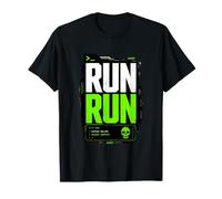 Run Run Marathon Sport Illustration Graphic Camiseta