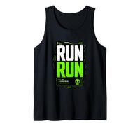 Run Run Marathon Sport Illustration Graphic Camiseta sin Mangas