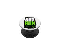 Run Run Marathon Sport Illustration Graphic PopSockets PopGrip Adhesivo