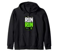 Run Run Marathon Sport Illustration Graphic Sudadera con Capucha