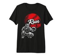 Run Steal I Dare You Baseball Catcher Vintage Humor Camiseta Premium