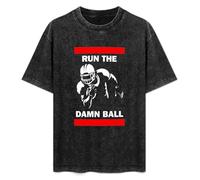 Run The Damn Ball Men's T-Shirt Unisex Black Cotton Print tee Shirts M