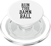 Run The Damn Ball Running Back Entrenador de fútbol Runningback PopSockets PopGrip para MagSafe