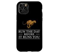 Run The Day Cheetah Motivacional Afirmación Hustle Mentalidad Carcasa para iPhone 11 Pro