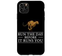 Run The Day Cheetah Motivacional Afirmación Hustle Mentalidad Carcasa para iPhone 11 Pro MAX
