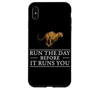 Run The Day Cheetah Motivacional Afirmación Hustle Mentalidad Carcasa para iPhone XS MAX
