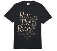 Run The Race Christian Runner Versículo de la Biblia Fe Deporte Comfort Colors Adult Heavyweight T-Shirt