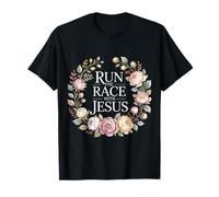 Run The Race with Jesus Fe del Corredor Cristiano Camiseta