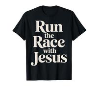 Run The Race with Jesus Fe del Corredor Cristiano - Camiseta