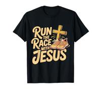 Run The Race with Jesus Fe del Corredor Cristiano - Camiseta
