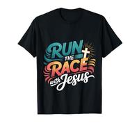 Run The Race with Jesus Fe del Corredor Cristiano - Camiseta