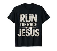 Run The Race with Jesus Fe del Corredor Cristiano - Camiseta