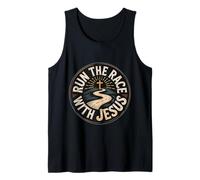 Run The Race with Jesus Fe del Corredor Cristiano |- Camiseta sin Mangas