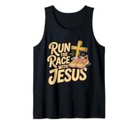 Run The Race with Jesus Fe del Corredor Cristiano - Camiseta sin Mangas