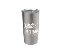 Run Trails Be Happy Trail Running Diseño Vaso térmico de acero inoxidable de doble pared