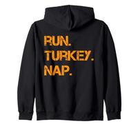 Run Turkey Nap Funny Thanksgiving Trot Thanksgiving Running Sudadera con Capucha