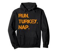 Run Turkey Nap Funny Thanksgiving Trot Thanksgiving Running Sudadera con Capucha