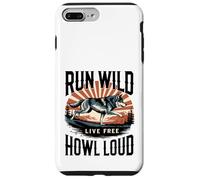 Run Wild Live Free Howl Loud Wolf Carcasa para iPhone 7 Plus/8 Plus