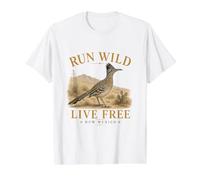 Run Wild Live Free Nuevo México Camiseta gráfica económica, Hombre, Blanco, L