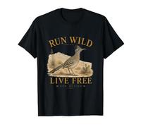 Run Wild Live Free Nuevo México Camiseta gráfica económica, Hombre, Negro, S