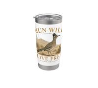 Run Wild Live Free Nuevo México Vaso térmico de acero inoxidable de doble pared