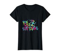 Run Wild Stay Strong Gym Mujer Corredor Motivación Camiseta