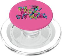 Run Wild Stay Strong Gym Mujer Corredor Motivación PopSockets PopGrip para MagSafe