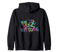 Run Wild Stay Strong Gym Mujer Corredor Motivación Sudadera con Capucha