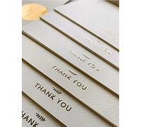 RUN2PRINT Paquete de 36 tarjetas de agradecimiento con sobres y regalo de 36 calcomanías laminadas, elegantes notas en blanco prensadas en papel de oro rosa, tarjetas de boda para todas las ocasiones