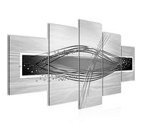 Runa Art Abstracto Cuadro Lienzo no Tejido 5 Piezas 0 Negro Blanco Gris Dormitorio Corredor 103053c