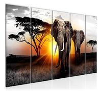 Runa Art Cuadro África Elefante Impresión de arte Cuadro in Lienzo no Tejido Sala Dormitorio 007656a
