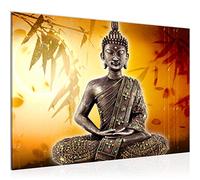 Runa Art Cuadro Buda Moderno Murales - 100% Made In Germany - Relajarse Zen Naranja Corredor 500315b