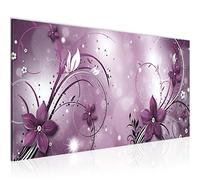 Runa Art Cuadro Decorativo Abstracto Flores 1 Parte Moderno Cuadro Lienzo no Tejido para Sala Rosario Violeta Púrpura 005412b