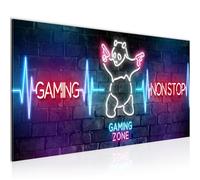 Runa Art Cuadro Decorativo Consola de Juego 1 Parte Moderno Cuadro Lienzo no Tejido para Sala Play Gaming Colorido negro 045012a