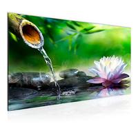 Runa Art Cuadro Decorativo Flores Loto 1 Parte Moderno Cuadro Lienzo no Tejido para Sala Feng Shui Vistoso 612612a