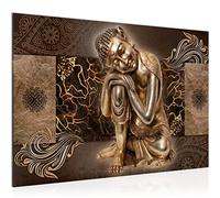 Runa Art Cuadro Moderno Buda Zen - 100% Made In Germany - Feng Shui Marrón Sala 041315b