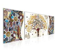 Runa Art Cuadros Decorativos XXL Gustav Klimt Árbol De La Vida para Sala 160 x 50 cm Vistoso Moderno 0046a