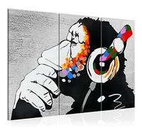 Runa Art Dj mono Cuadro Decorativo para Sala XXL Colorido graffiti street art 120 x 80 cm 3 Piezas Decoración de Pared 042531a