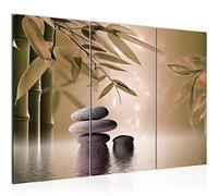 Runa Art Feng Shui Piedras Cuadro Decorativo para Sala XXL Beige Marrón Zen 120 x 80 cm 3 Piezas Decoración de Pared 501931b
